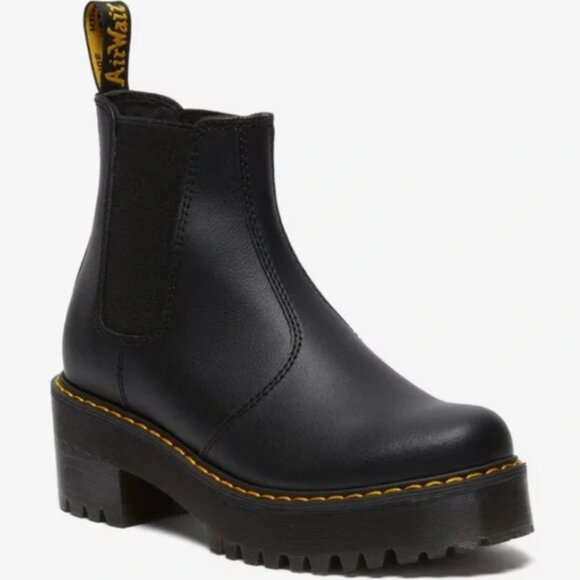 Dr. Marten Black Chelsea Quad platform boots womens EU 36/ US 5 - Picture 1 of 6